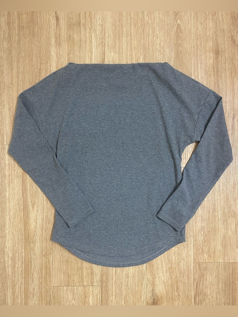 Caslon Heather Charcoal Long Sleeve Top